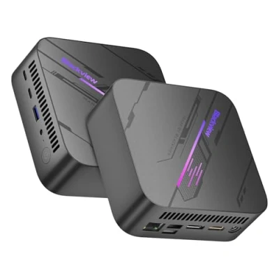Image de Blackview MP100 Mini PC AMD Ryzen 7 5825U (8C/16T, jusqu&#039;à 4,5 GHz), Win 11 Pro, Wi FI 6, BT 5.2, Double LAN, USB 3.2, 16 Go DDR4, 512 SSD, Triple écran 4K, Ordinateur pour l&#039;école Bureau.