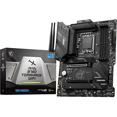 Image de MSI MAG B760 TOMAHAWK WIFI Carte Mère, ATX Pour Processeurs Intel Core 14e, 13e &amp; 12e Génération, LGA 1700 VRM 75A DrMOS, DDR5 Memory Boost 7000+MHz/OC, PCIe 5.0 x16, M.2 Gen4, Wi Fi 6E