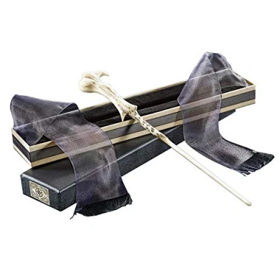 Image de The Noble Collection Lord Voldemort Wand in Ollivanders Box by 14.5 inch with Original Harry Potter Film Set Movie Props Wands