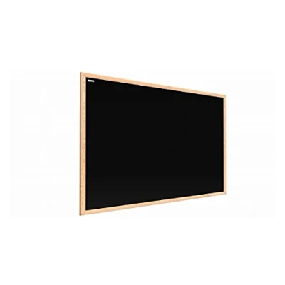 Image de ALLboards Tableau à Craie Noir Magnétique avec Cadre en Bois Naturel 90x60cm