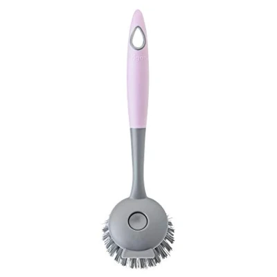 Image de VIGAR hergo Brosse Vaisselle Interchangeable, matériau : PP, TPR et Nylon, Violet Gris, Dimensions : 7,5 x 7 24,5 cm