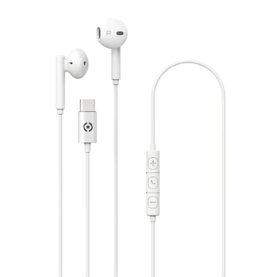 Image de Celly UP1100TYPECWH écouteur/casque Écouteurs Avec fil Ecouteurs Appels/Musique USB Type C Blanc Neuf
