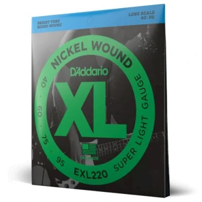 Image de D&#039;Addario Cordes Basse Bass Strings EXL220 Super Light, 40 95 Échelle Longue