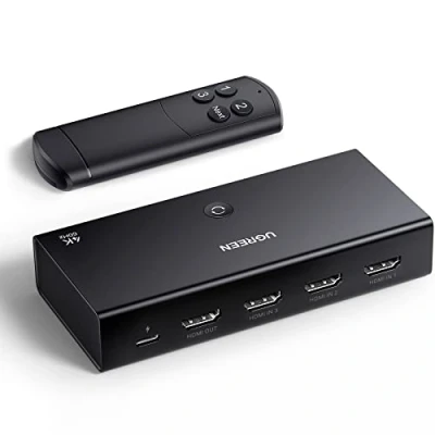 Image de UGREEN Switch HDMI 4K 60Hz 3 Entrées à 1 Sortie Commutateur 1080P 3D HDR10 Dolby Atmos avec Télécommande IR Compatible PS5 PS4 Xbox TV Stick Box Chromecast Lecteur Blu Ray DVD Projecteur