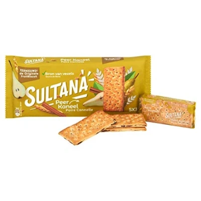 Image de Cinnamon Biscuit Portion Packs Sultana Poire Cannelle 5 x 3 Pièces Poids total 218 grammes