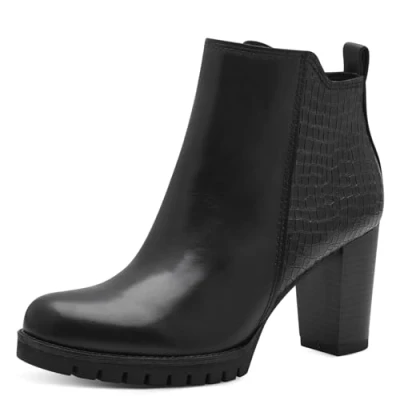 Image de MARCO TOZZI Bottines zippées pour Femme 2 25428 43 Botte Tendance, Noir/Comb, 40 EU