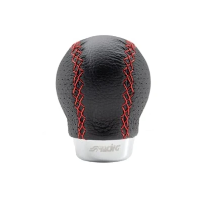 Image de Simoni Racing Pommeau de Vitesse Set Noir + Couture Rouge