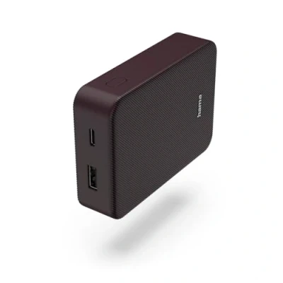 Image de Hama Power Pack Chargeur de téléphone 10000 mAh (Batterie Externe, Charge Rapide, USB A, C, spacieux, léger, Petit, Chargeur) Violet Bordeaux