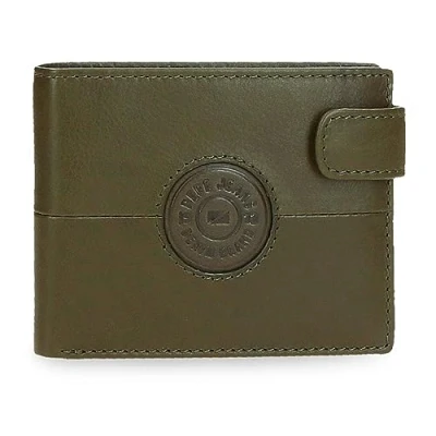 Image de Portefeuilles et porte monnaie Pepe Jeans Cracker en cuir de vache, noir, marron, vert, différentes tailles