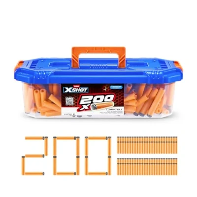 Image de X Shot Mallette fléchettes en Mousse Zuru 36181 Recharge, Uni, Excel Carrying Case, 200 Darts