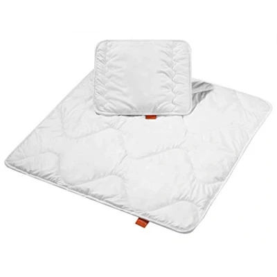 Image de sleepling 196277 Enfant Set pour lit de bébé Couette Moyenne en Toutes Saisons 80 x cm Oreiller Plat 35 40 100% Microfibre Made in EU Ökotex 100 Garantie Chaleur, Blanc