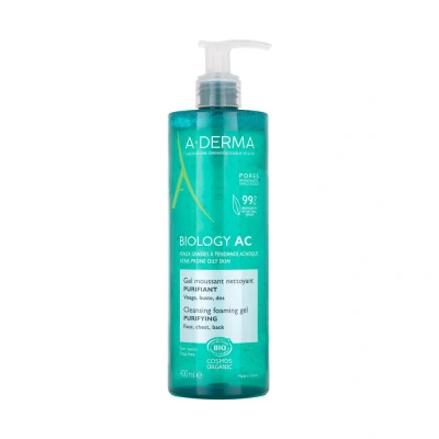 Image de A Derma Mousse Biology Ac Gel Moussant Nettoyant Purifiant 400 ml