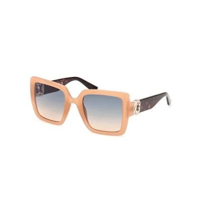 Image de Guess Femme GU00103 57P Lunettes de soleil Injecté Beige Vert Carré Normale Sfumato