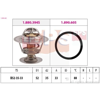 Image de FACET 7.8483 Thermostat d&#039;eau 88 52 Made in Italy OE Equivalent avec joint d&#039;étanchéite FORD: Focus 2, S Max Mk1, 2 Kombi