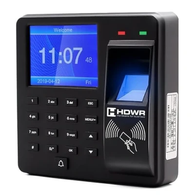 Image de HDWR CTR10 Machine de Présence, d&#039;assistance Intelligente, Pointeuse Horaire Personnel, Mélange Horloge Biométrique, RFID, Vérification par Mot Passe 1000 Employés