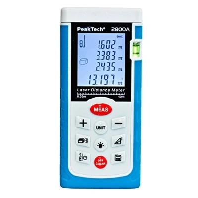 Image de PeakTech Télémètre laser professionnel 0,05 m à 40 avec haute précision et calcul de surface, 1 pièce, P 2800A
