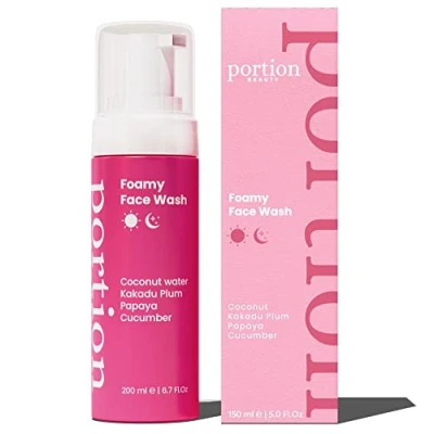 Image de PORTION Mousse Nettoyante Visage 150ml Vegan &amp; Sans Cruauté Nettoyant à Base Aqueuse