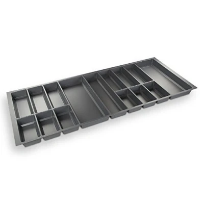 Image de ORGA BOX® IV UNIVERSAL Bac à couverts (473,5 x 1126 mm) Gris Argenté Longueur Tiroir 120 cm Découper Possible
