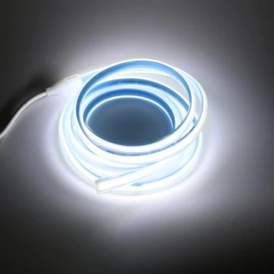 Image de pcning 2M COB Bandeau de LED 220V 0.5M Recoupable IP67 Etanche Strip, 280 LEDS/M Super Lumineuse Ruban 6000K Blanc Froid 220 Volt