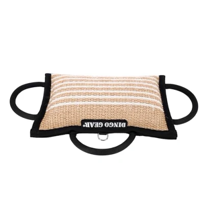 Image de Dingo Gear Coussin de Morsure pour Entraînement K9, Obéissance, IGP, Sessions Chiens des Forces Spéciales, Coin Renforcé avec 3 Poignées, Jute Naturel, Dureté Très Dur (S00521)