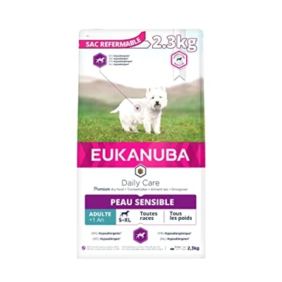 Image de Eukanuba Chien Adulte Daily Care Peau Sensible Pour Toutes Les Races Poisson 2,3kg