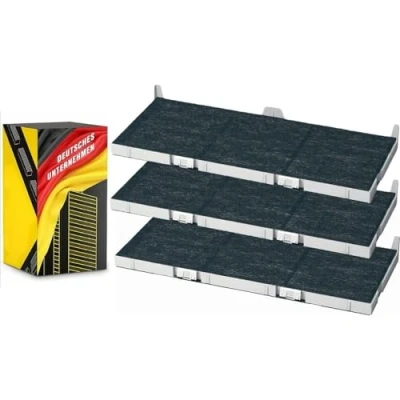 Image de Kf3tec Lot de 3 filtres à charbon actif (3 filtres) pour Siemens LZ45610, LZ45650, Bosch, Neff, 11025806, 11008216, Z54TC02X0