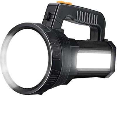 Image de YBQZ Lampe de Poche LED Super Lumineuse Rechargeable 4050 Lumens 10000mAH avec 6 Modes d&#039;éclairage, Longue Portée Lanterne Torche Étanche pour Urgence Camping Randonnée Chasse