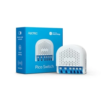 Image de AEOTEC Pico Switch, Zigbee 3.0, relais intelligent encastré pour commutation, 16 A, mesure du courant, contrôle de scène, répéteur, hub requis, fonctionne avec SmartThings, Homey, Alexa, HA, conçu en