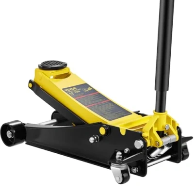 Image de VEVOR Cric Rouleur 4 tonnes, de Plancher Hydraulique à Profil Bas Hauteur Levage 100 533 mm, en Acier Robuste, avec Pompe Rapide Double Piston, pour Lever Camion SUV Atelier