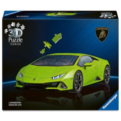 Image de Ravensburger Puzzle 3D Véhicules Lamborghini Huracan Evo Edition Verte A partir de 8 Ans 108 pièces numérotées à Assembler sans Colle Accessoires Inclus 12008037