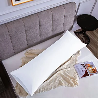 Image de Taie d&#039;oreiller Microfibre Blanc 50 x 135 cm, Housse de Coussin avec la Fermeture à Enveloppe