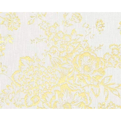 Image de Architects Paper 306571 30657 1 Papier peint en soie métallique avec fleurs Blanc métallisé 10,05m x 0,53m