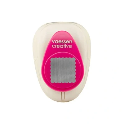 Image de Vaessen Creative Perforatrice de Papier, Taille M, Carré Festonné, Pour Projets DIY, Scrapbooking, Création Cartes et Plus