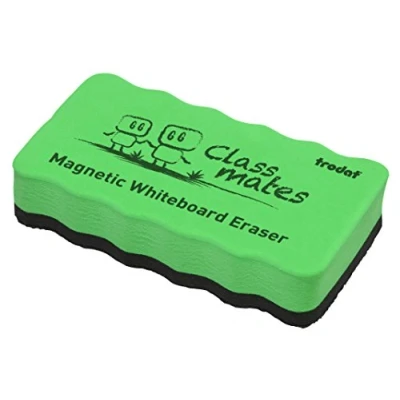 Image de Effaceur magnétique Trodat pour tableau blanc de couleur vert Taille : 10,5 x 5,5 1,8 cm idéal enlever toutes les marques feutres sur