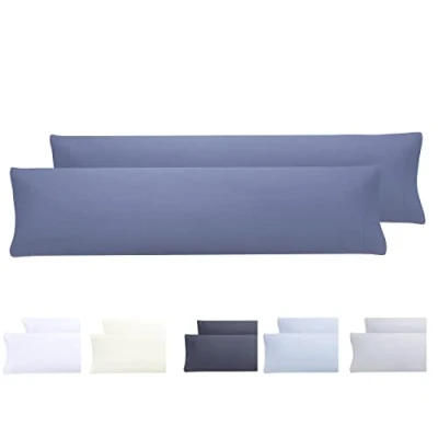 Image de Todocama Lot de 2 taies d&#039;oreiller en Microfibre Extra Douce, hypoallergénique, 150 x 40 cm, Bleu Gris
