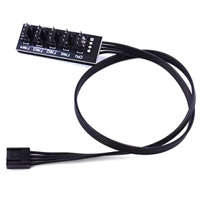 Image de ISTOVO 4 Pin PWM Fan CPU Hub Splitter Châssis D&#039;Ordinateur PC Case Chasis Cooler Câble D&#039;Extension Adaptateur Contrôleur
