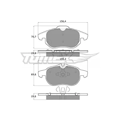 Image de TOMEX brakes TX 13 04 Jeu de plaquettes frein Essieu avant préparé pour indicateur d&#039;usure OPEL: Zafira B, Astra H GTC, 3/5 portes
