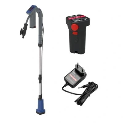 Image de Pompe pour fûts de pluie à batterie Güde RFP 12 201 04 (12 V, 1500 l/h, hauteur refoulement 11 m, granulométrie max. 0,5 mm, robinet d&#039;arrêt, réglage télescopique, et chargeur inclus)