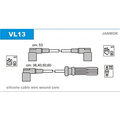 Image de JANMOR VL13 Jeu De Fils d&#039;Allumage VOLVO: 940 II Break, 740 I Break