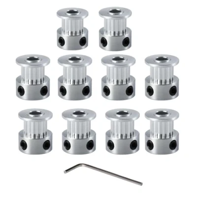 Image de Super Print GT2 Pulley poulie 20 Teeth 5mm Bore Width 6mm Aluminium 20T Roue de pour Largeur Courroie distribution imprimante 3D, CNC (10pcs)