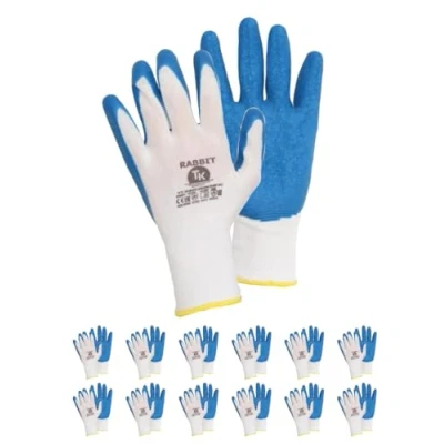 Image de PROFITOOL 0XREK0235/L Gant de protection blanc, Bleu Nylon, PU (polyuréthane) L
