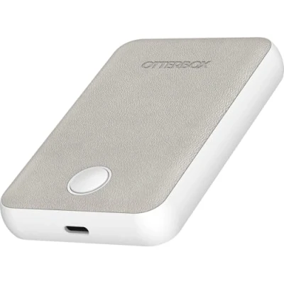 Image de OtterBox Wireless Power Bank pour MagSafe, Batterie Externe Fine avec câble USB C vers C, indicateur LED, 5000 mAh Conception Durable iPhone, Blanc