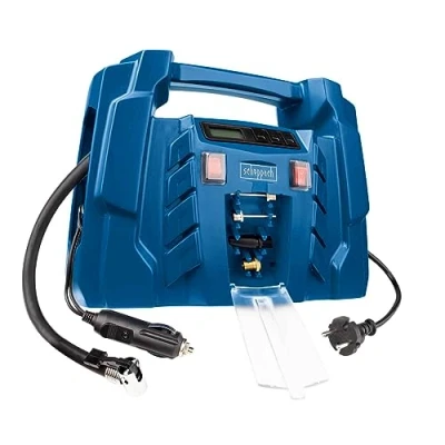 Image de Compresseur portatif avec réglage électronique de la pression Scheppach AIR FORCE 5 1500 W 8 bars (voiture/vélo/ballon)
