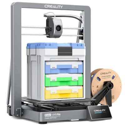 Image de Creality Ender 3 V3 Plus Imprimante 3D, Haute Vitesse de 600mm/s, Mise à Niveau Automatique, Extrudeuse Directe, Buse Tri métal échange Rapide, Grande Taille d&#039;impression 300x300x330mm