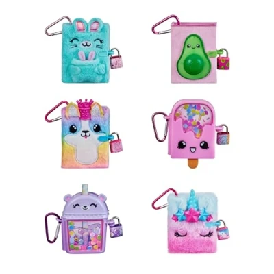 Image de Cefa Toys Real Littles Mini Journaux Secrets. Comprend 4 Surprises, 1 Mousqueton, Cadenas et clé, modèle aléatoire, 00265, Multicolore