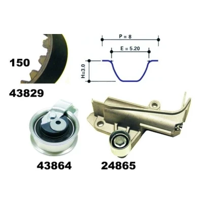 Image de MAPCO 23902 Kit de distribution 150 AUDI: A4 B7 Avant, B6 B5 VOLKSWAGEN: Passat GP Berline, Break