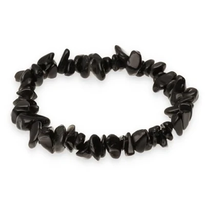 Image de Bracelet en obsidienne noire pierres précieuses de qualité supérieure Source vie Plus
