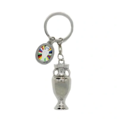 Image de UEFA Euro 2024 AMBALLCOM Porte Clés Mini Réplique du Trophée 37 mm Accessoire pour Cadeau un Fan de Football