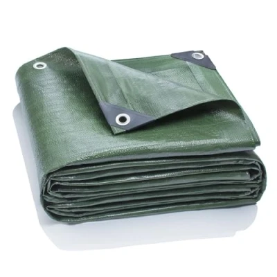Image de GardenMate 6x10m 140g/m² Bâche de Protection à œillets Home&amp;Garden Vert