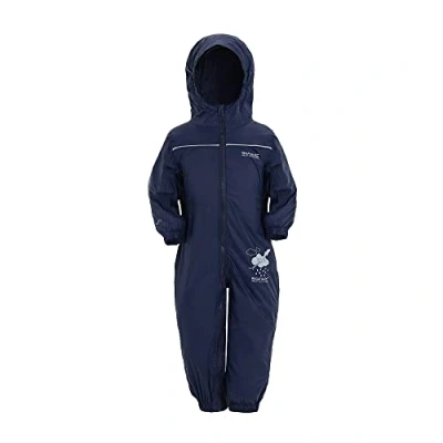 Image de Regatta Combinaison Puddle IV All in 1s Mixte Enfant, Cypress Camo, Bleu, 3 4 ans (104 EU)